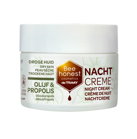 Bee Honest Nachtcreme olijf propolis 50 Milliliter