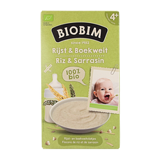 Biobim Baby rijst & boekweit 4 maanden bio 200 Gram