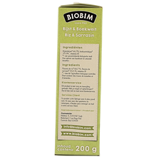 Biobim Baby rijst & boekweit 4 maanden bio 200 Gram