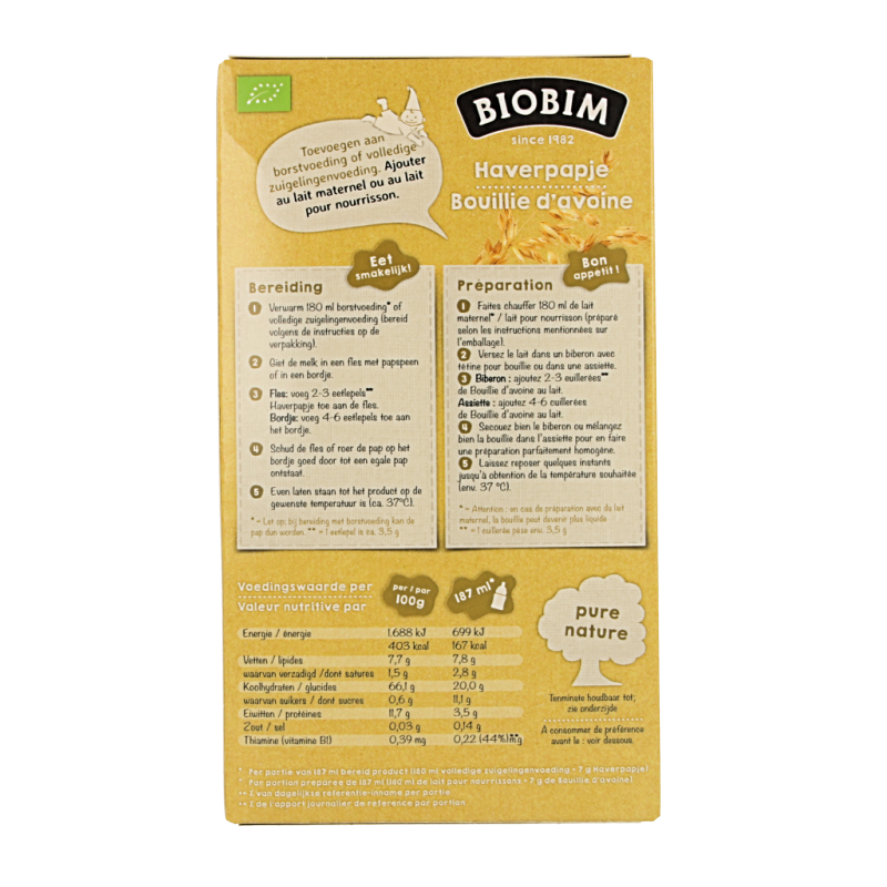 Biobim Haverpapje bio 200 Gram