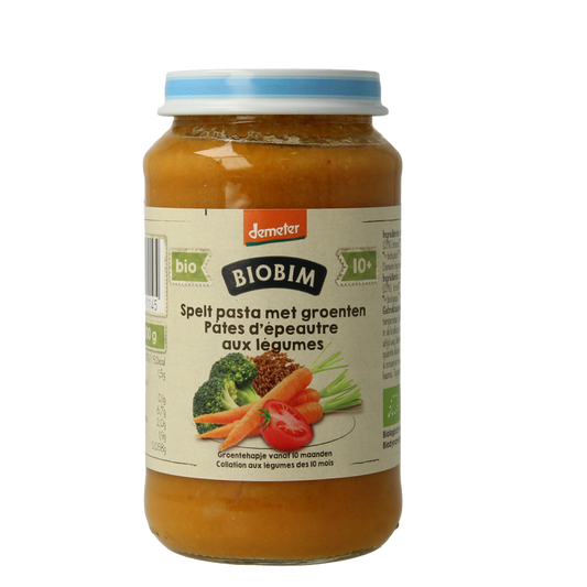 Biobim Speltpasta groente 10+ maanden demeter bio 220 Gram