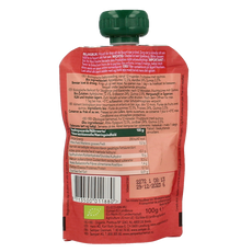 Organix Knijpfruit appel, aardbei & quinoa 12 maanden bio 100 Gram