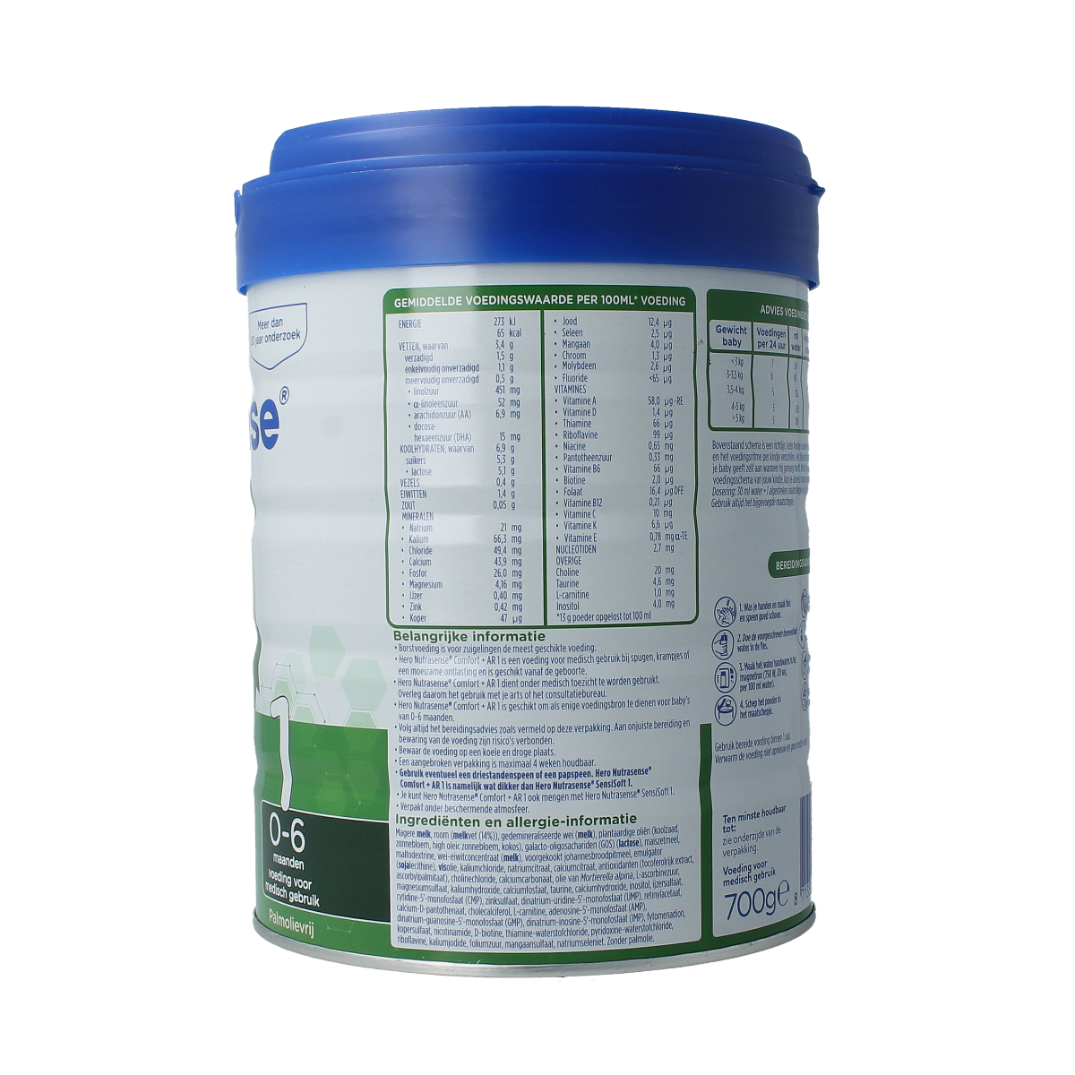 Hero Nutrasense comfort+ AR 1 (0-6mnd) 700.00 Gram
