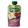 Organix Knijpfruit appel, aardbei en bosbessen 6+M bio 100 Gram