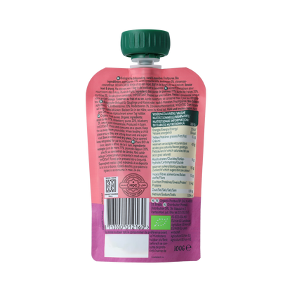 Organix Knijpfruit appel, aardbei en bosbessen 6+M bio 100.00 Gram