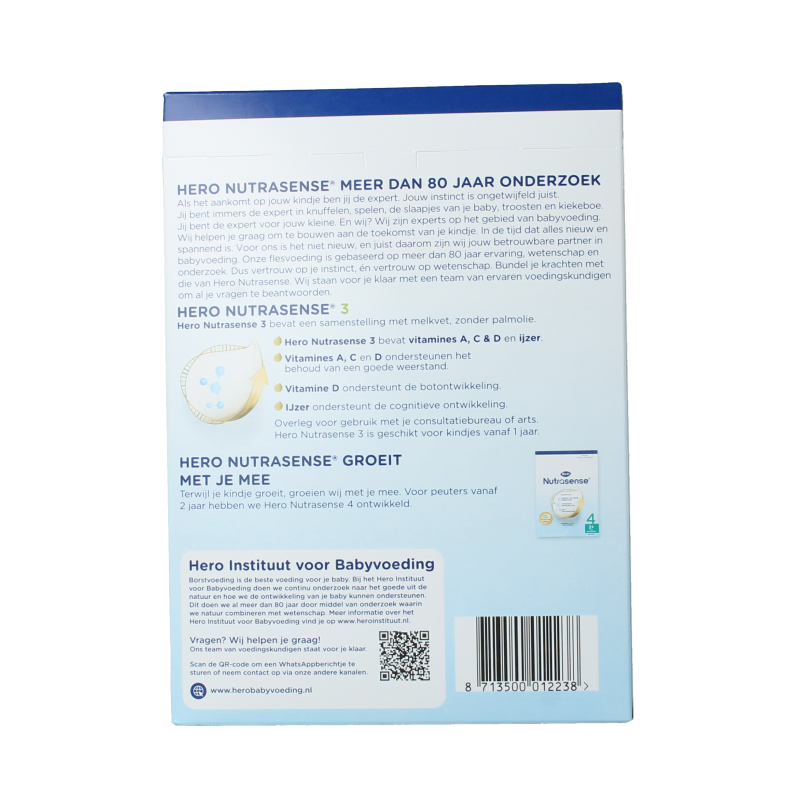 Hero Nutrasense peutermelk 3 (1+jr) 700 Gram