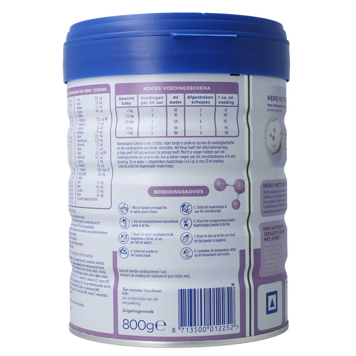 Hero Nutrasense SensiSoft 1 (0-6 mnd) 800.00 Gram