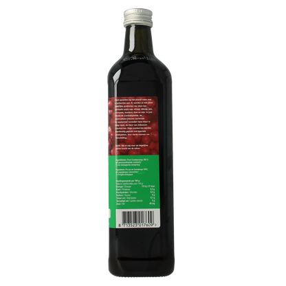 Terschellinger Cranberrysap ongezoet bio 750.00 Milliliter
