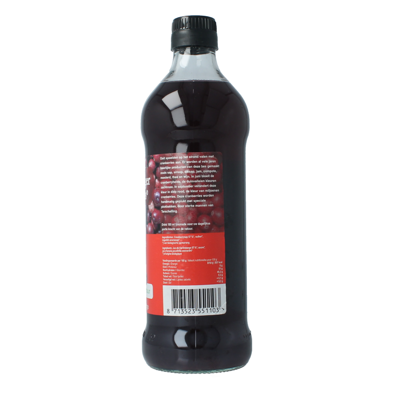 Terschellinger Cranberry siroop bio 500 Milliliter
