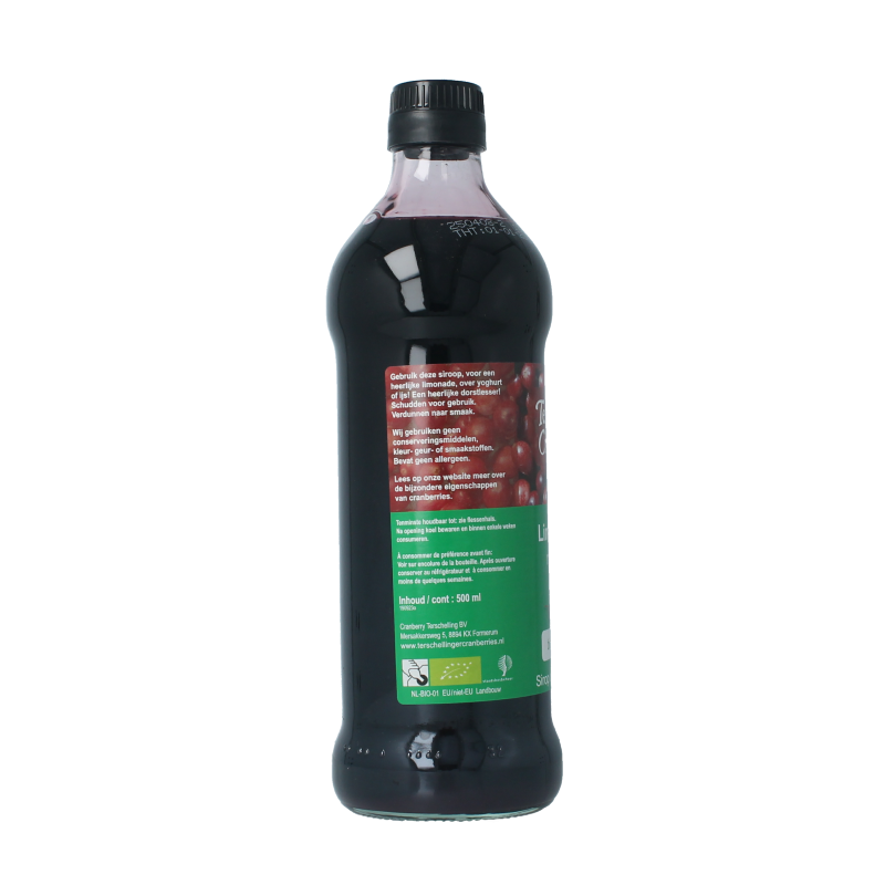 Terschellinger Cranberry-vlierbes siroop bio 500 Milliliter