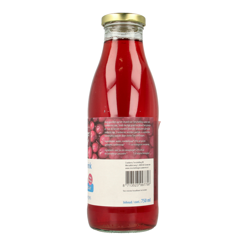 Terschellinger Cranberry drink bio 750 Milliliter