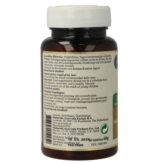 Maharishi Ayurv Amrit kalash MA 4T suikervrij 60 Tabletten