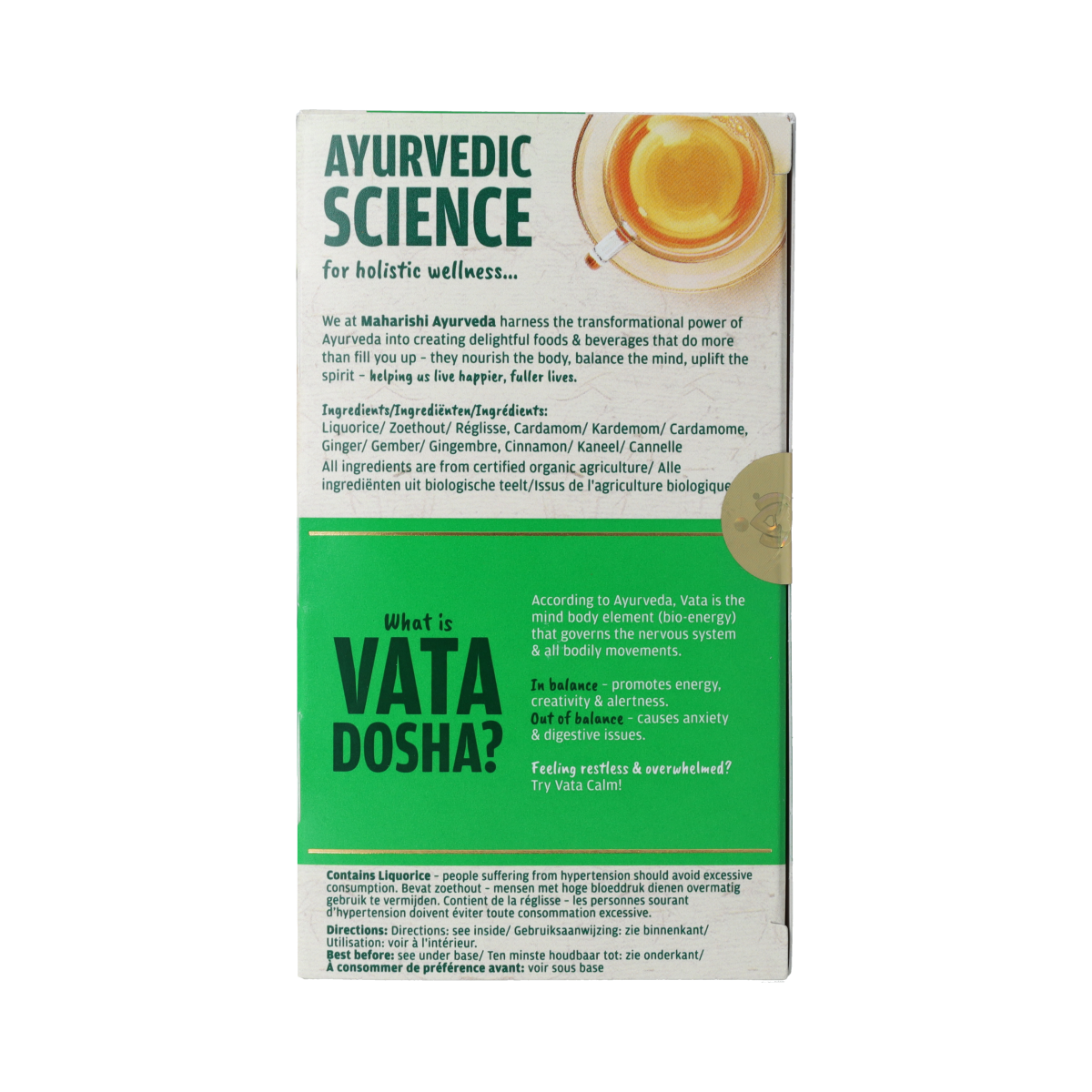 Maharishi Ayurveda Vata Calm bio 15.00 Zakjes