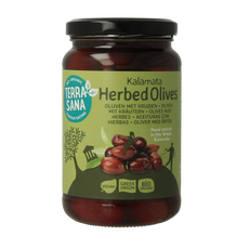 TerraSana Kalamata olijven in kruidenolie bio 345 Gram