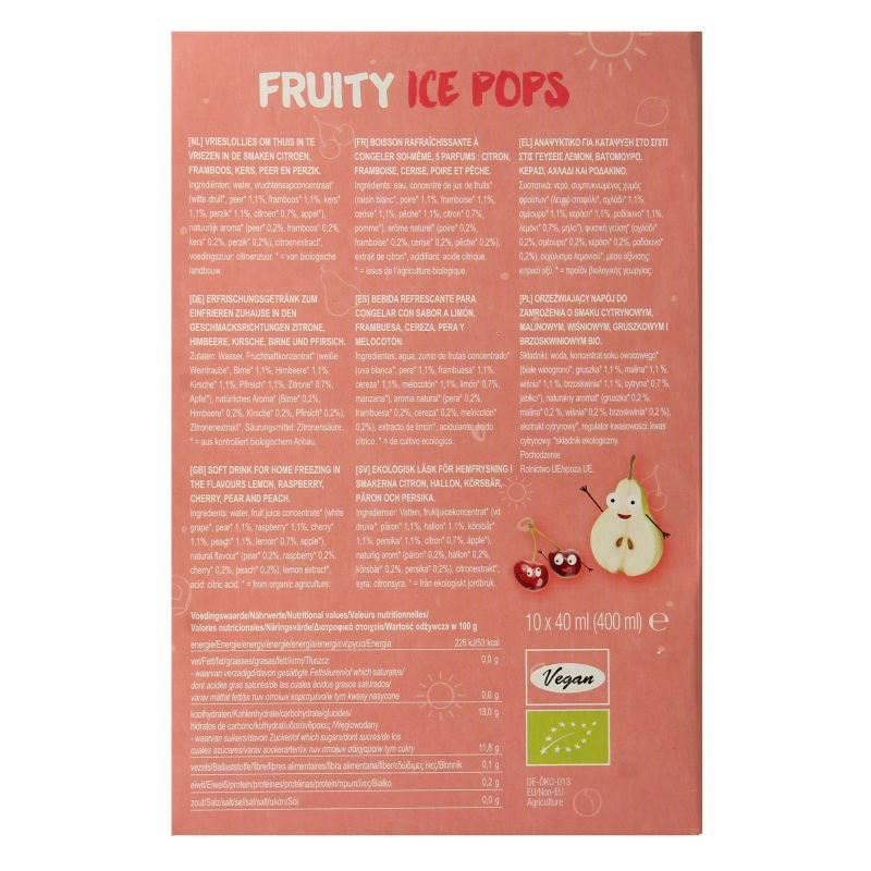 TerraSana Ice pops fruitsap bio 400 Milliliter