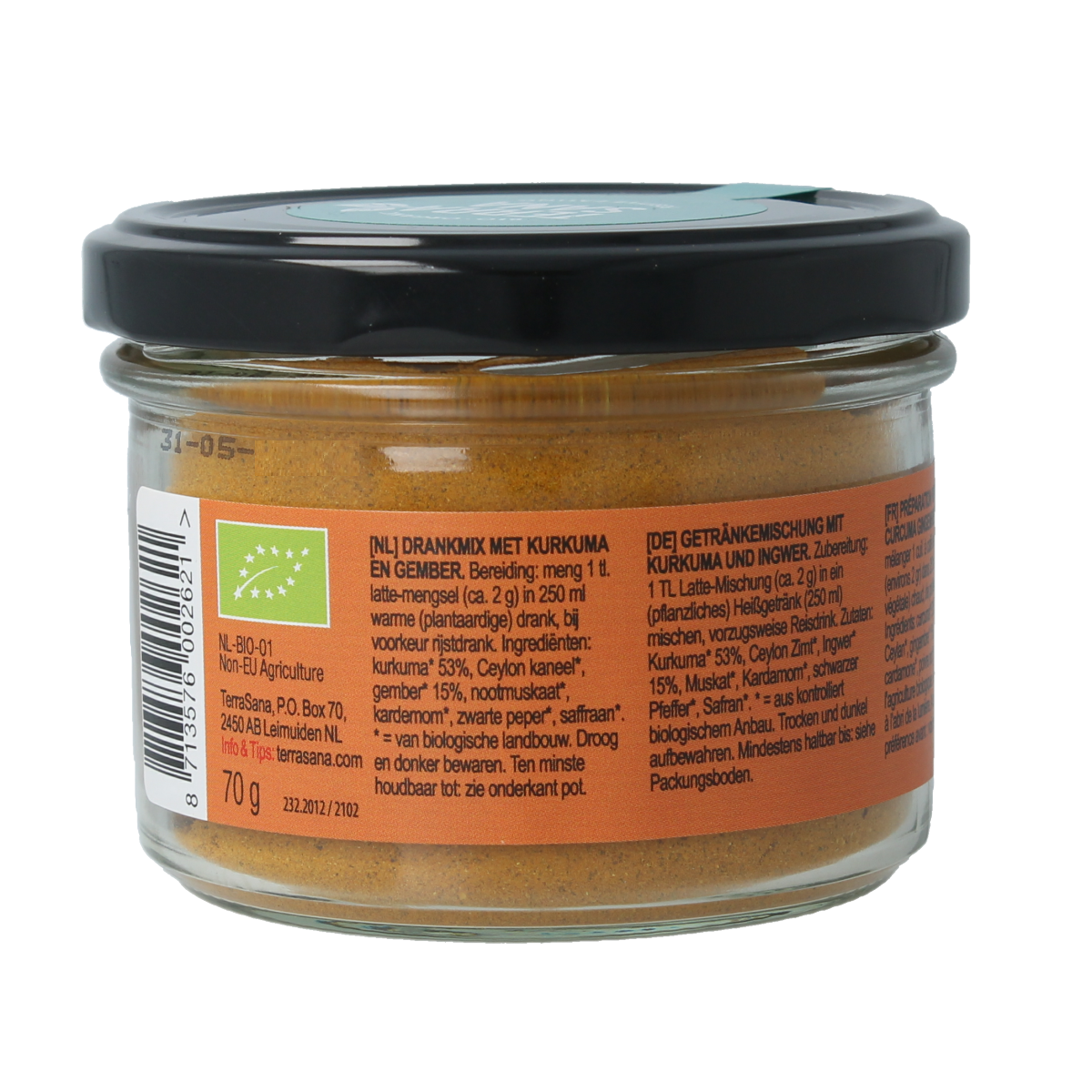 TerraSana Latte curcuma ginger bio 70.00 Gram