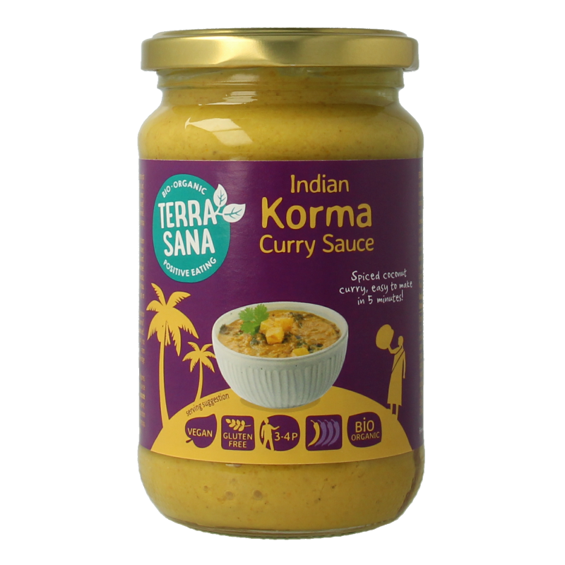 TerraSana Curry sauce korma bio 350 Gram