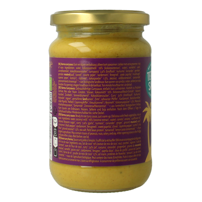 TerraSana Curry sauce korma bio 350 Gram