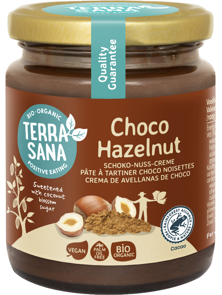 TerraSana Choco hazelnootpasta bio 250.00 Gram