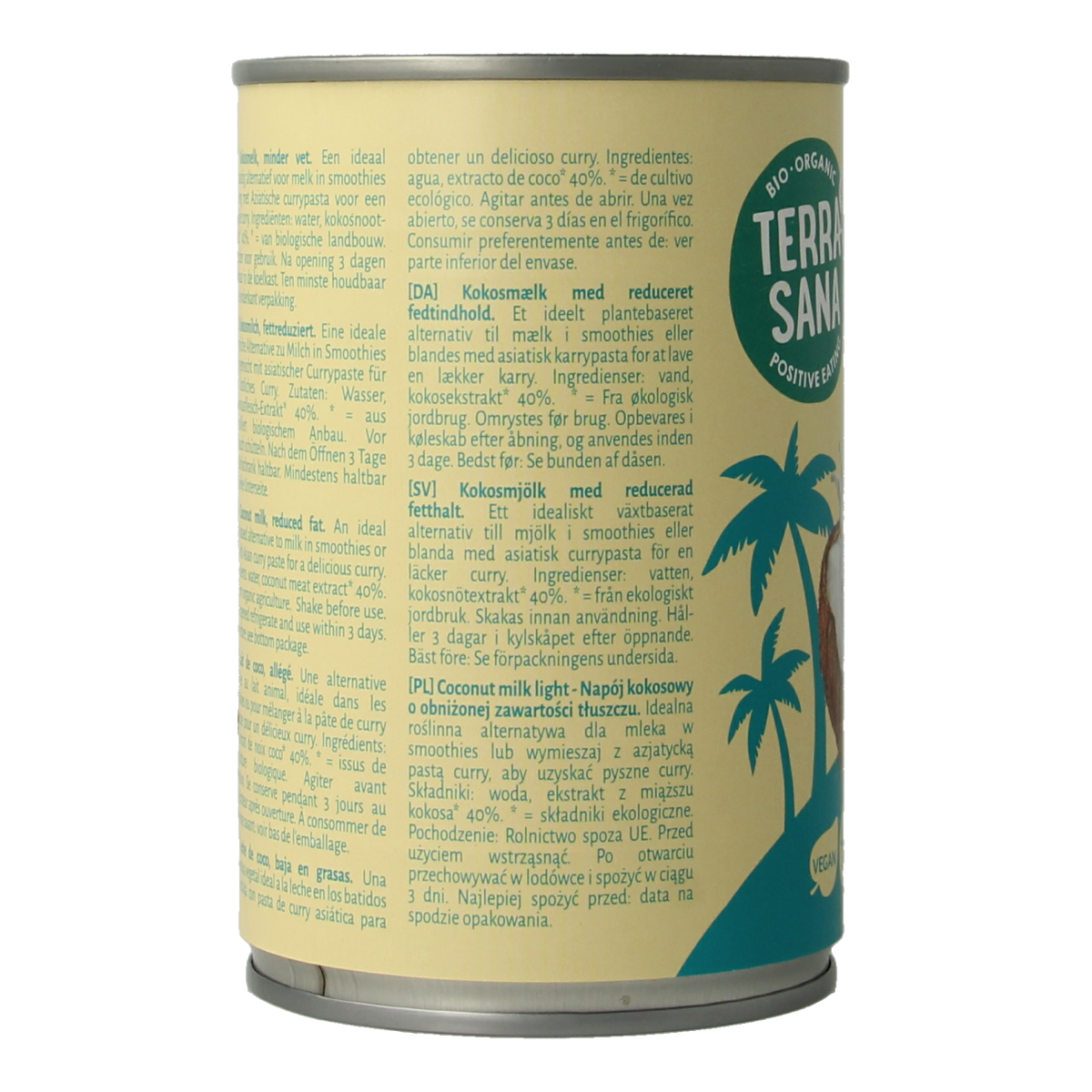 TerraSana Kokosmelk light vet bio 400.00 Milliliter