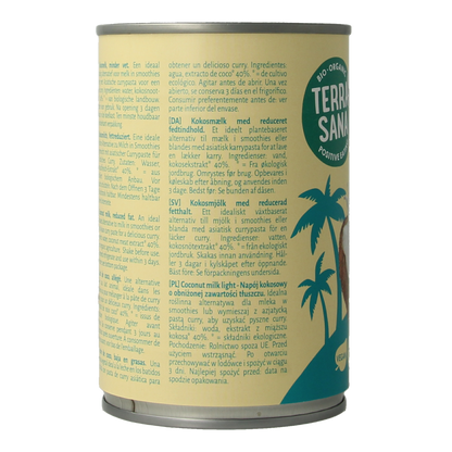 TerraSana Kokosmelk light vet bio 400.00 Milliliter