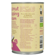 TerraSana Kokosmelk slagroom 30% vet bio 400.00 Milliliter