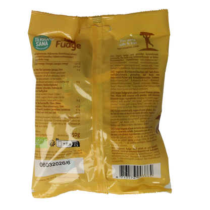 TerraSana Fudge karamel zeezout bio 150.00 Gram