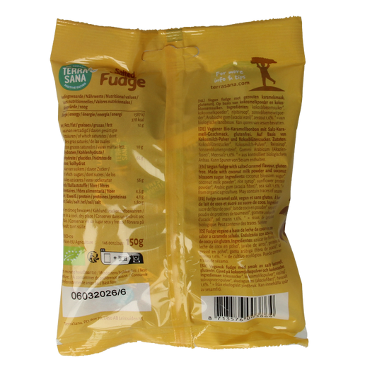 TerraSana Fudge karamel zeezout bio 150 Gram