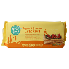 TerraSana Crackers sesam & rozemarijn bio 250 Gram