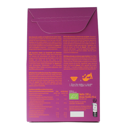TerraSana Konjak noodles zwarte sesam bio 250.00 Gram