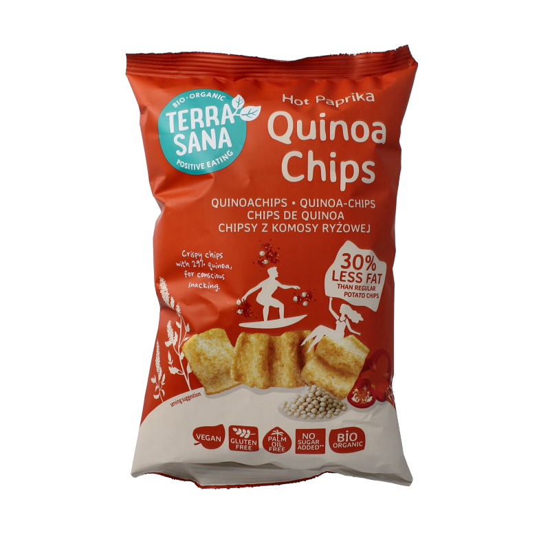 TerraSana Quinoa chips hot paprika bio 75 Gram