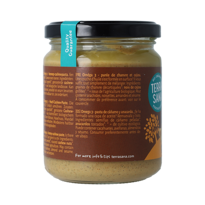 TerraSana Omega 3 hennep cashewpasta bio 250.00 Gram