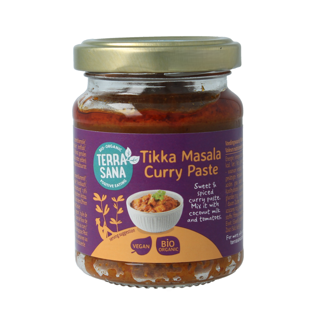 TerraSana Indiase tikka masala currypasta 130.00 Gram