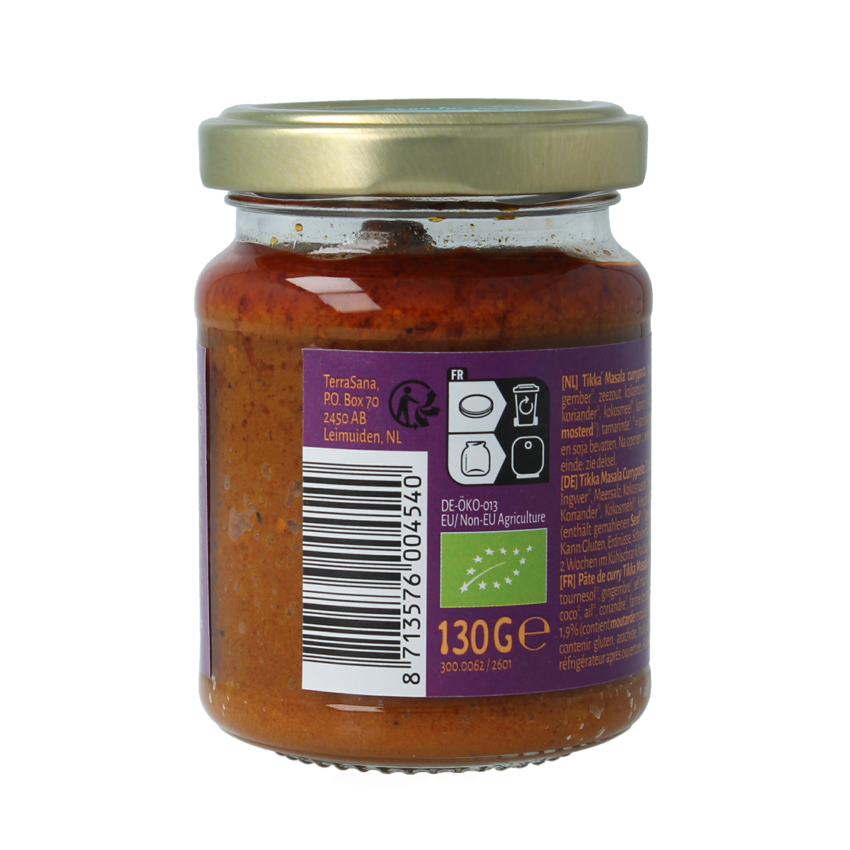 TerraSana Indiase tikka masala currypasta 130.00 Gram
