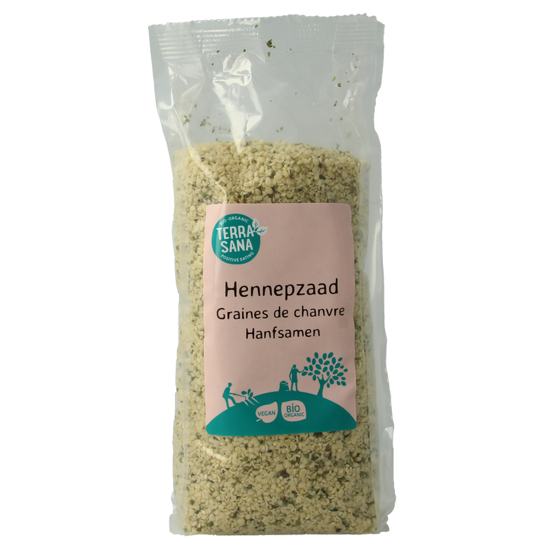 TerraSana RAW Hennepzaad gepeld bio 500.00 Gram