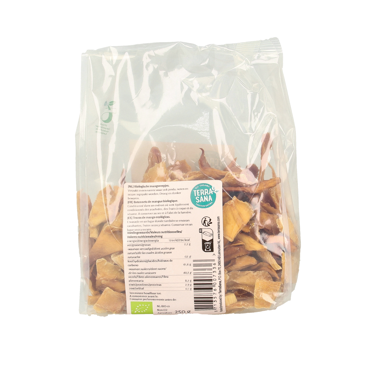TerraSana Mangoreepjes bio 250.00 Gram