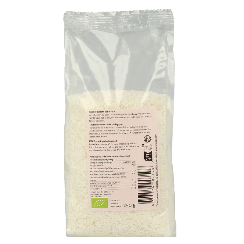 TerraSana Kokosrasp bio 250 Gram