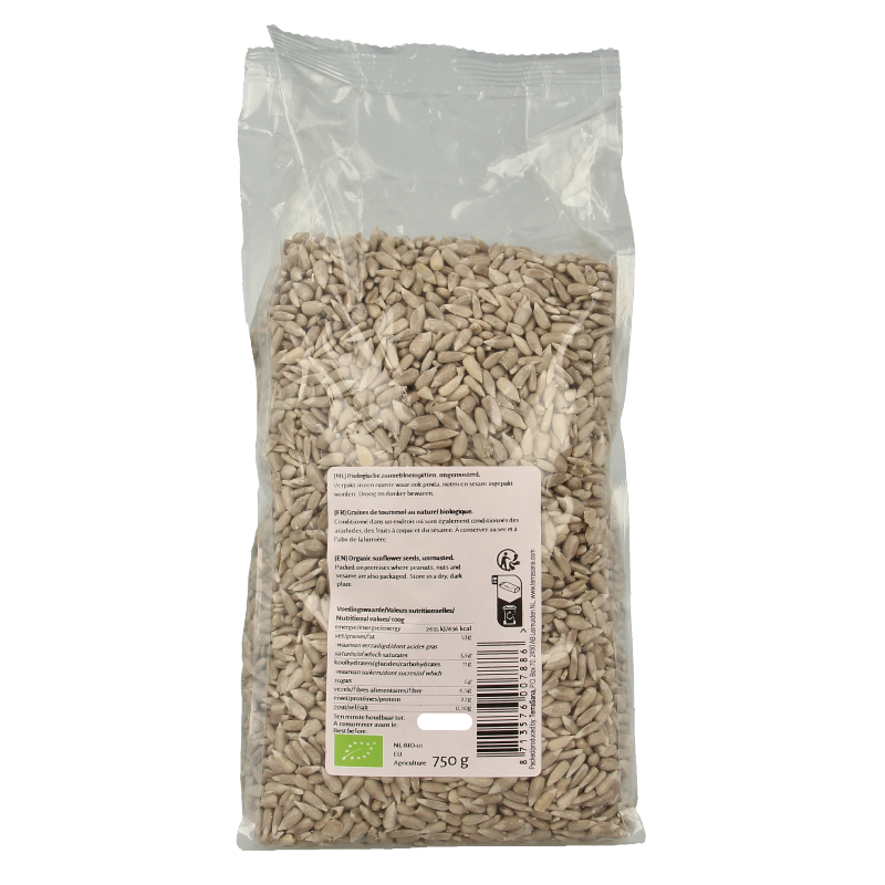 TerraSana RAW zonnebloempitten bio 750 Gram