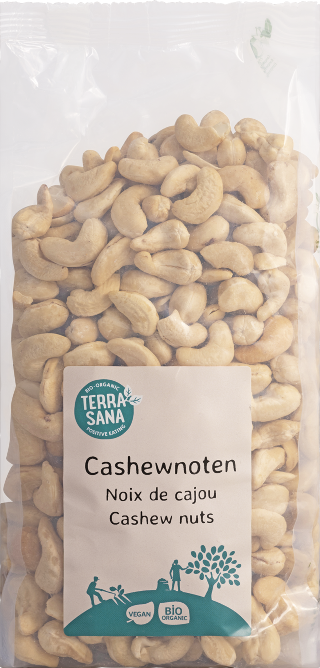 TerraSana Cashewnoten ongeroosterd zonder zout bio 750.00 Gram