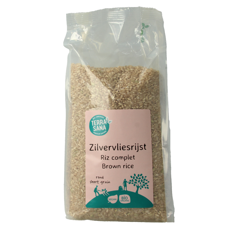 TerraSana Zilvervliesrijst rond bio 1 Kilogram