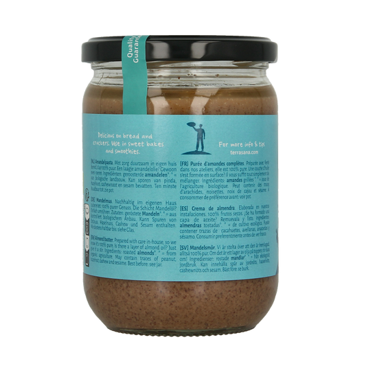 TerraSana Amandelpasta zonder zout bio 500 Gram