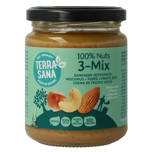 TerraSana 3 mix notenpasta zonder pinda bio 250 Gram
