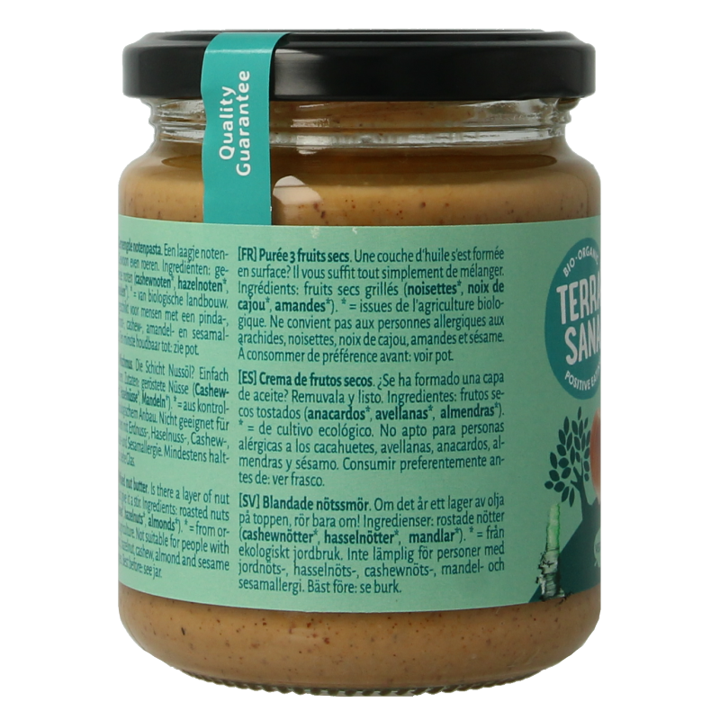 TerraSana 3 mix notenpasta zonder pinda bio 250 Gram