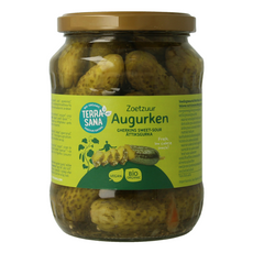 TerraSana Augurken fris zoet/zuur bio 670.00 Gram