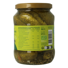 TerraSana Augurken fris zoet/zuur bio 670.00 Gram