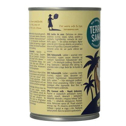 TerraSana Kokosmelk 22% vet bio 400.00 Milliliter