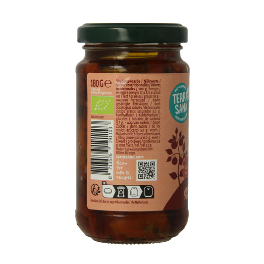 TerraSana Tomaten zongedroogd in olijfolie bio 180 Gram