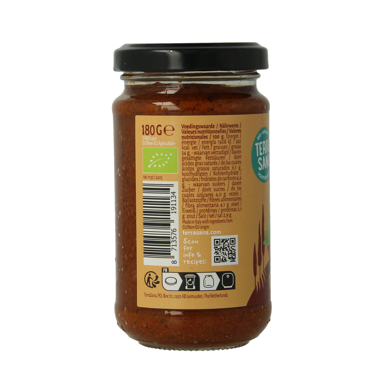 TerraSana Tomatenpesto bio 180.00 Gram