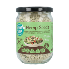 TerraSana RAW Hennepzaad gepeld in glas bio 275.00 Gram
