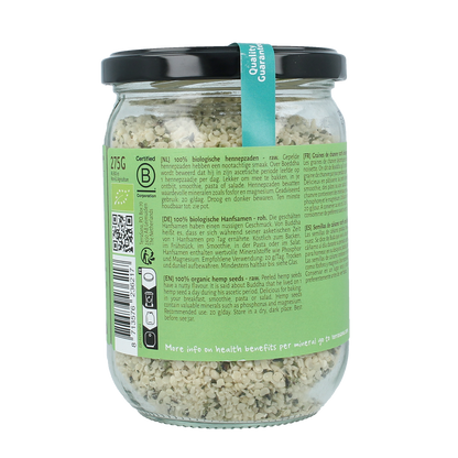 TerraSana RAW Hennepzaad gepeld in glas bio 275.00 Gram